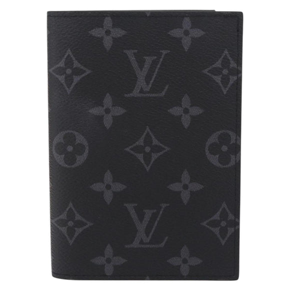 LOUIS VUITTON Monogram Eclipse Couverture Passport Case M64501 LV Auth 208440V
