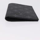 LOUIS VUITTON Monogram Eclipse Couverture Passport Case M64501 LV Auth 208440V-7