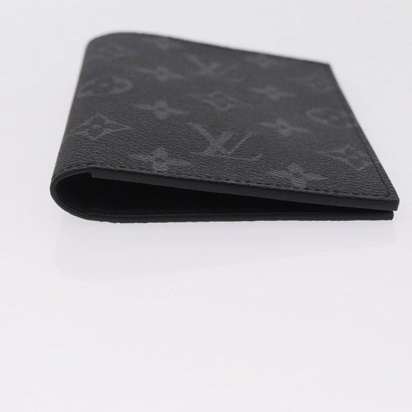 LOUIS VUITTON Monogram Eclipse Couverture Passport Case M64501 LV Auth 208440V