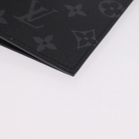 LOUIS VUITTON Monogram Eclipse Couverture Passport Case M64501 LV Auth 208440V