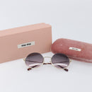 Miu Miu Sunglasses metal Silver Auth 208441-19