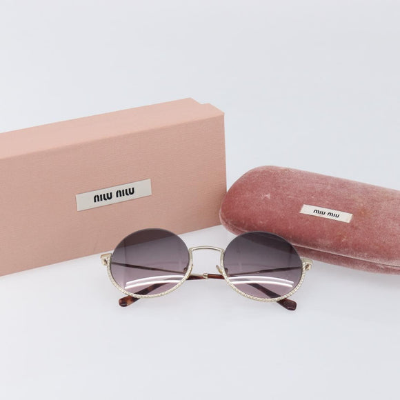 Miu Miu Sunglasses metal Silver Auth 208441