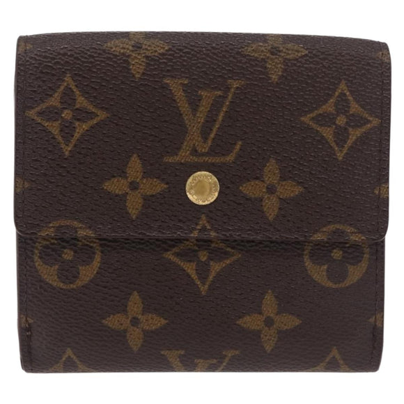 LOUIS VUITTON Monogram Portefeuille Elise Trifold Wallet M61654 LV Auth 208445