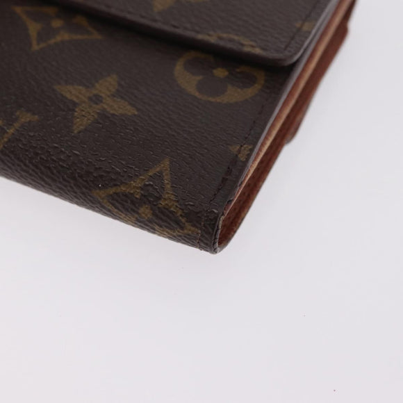 LOUIS VUITTON Monogram Portefeuille Elise Trifold Wallet M61654 LV Auth 208445