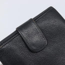 CHANEL Wallet Caviar Skin Black Gold CC Auth 208447-15