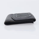 CHANEL Wallet Caviar Skin Black Gold CC Auth 208447-4