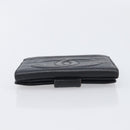 CHANEL Wallet Caviar Skin Black Gold CC Auth 208447-6