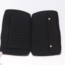 HERMES Fourre Tout Long Wallet Canvas Black Auth 208448-13