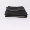 HERMES Fourre Tout Long Wallet Canvas Black Auth 208448-4