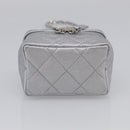 CHANEL Matelasse Chain Shoulder Vanity Pouch Caviar Skin 2way CC Auth 208451SAM-11