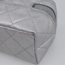 CHANEL Matelasse Chain Shoulder Vanity Pouch Caviar Skin 2way CC Auth 208451SAM-14