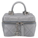 CHANEL Matelasse Chain Shoulder Vanity Pouch Caviar Skin 2way CC Auth 208451SAM-2