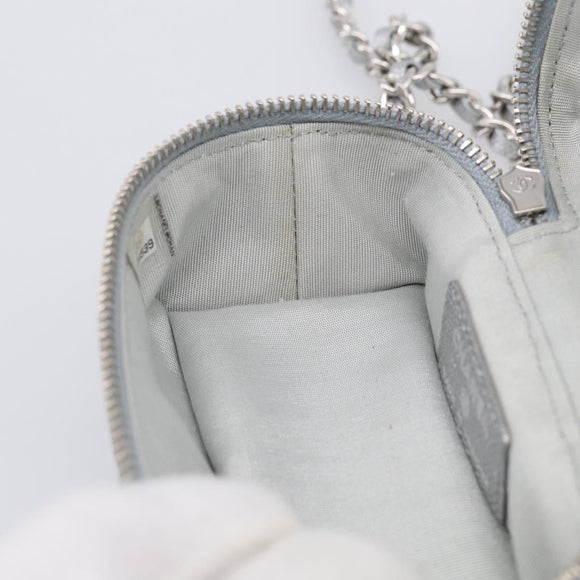 CHANEL Matelasse Chain Shoulder Vanity Pouch Caviar Skin 2way CC Auth 208451SAM
