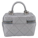 CHANEL Matelasse Chain Shoulder Vanity Pouch Caviar Skin 2way CC Auth 208451SAM-3
