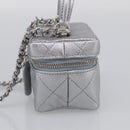 CHANEL Matelasse Chain Shoulder Vanity Pouch Caviar Skin 2way CC Auth 208451SAM-5