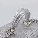 CHANEL Matelasse Chain Shoulder Vanity Pouch Caviar Skin 2way CC Auth 208451SAM-7