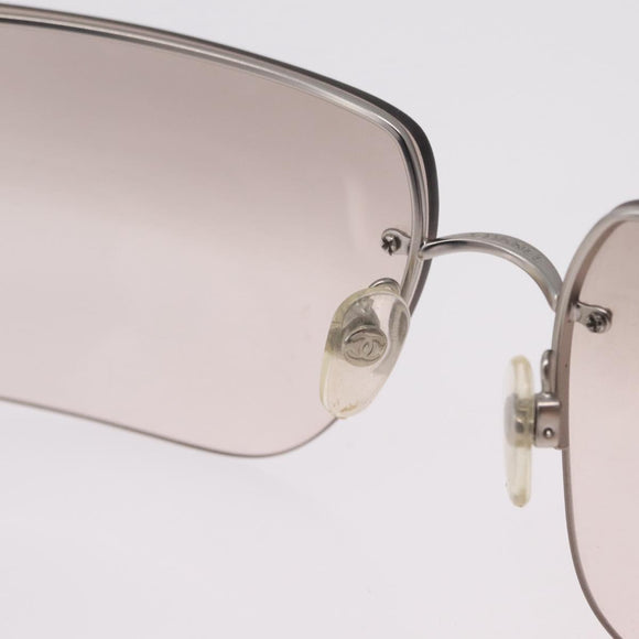 CHANEL Sunglasses metal Clear CC Auth 208452