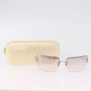 CHANEL Sunglasses metal Clear CC Auth 208452-18