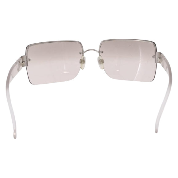 CHANEL Sunglasses metal Clear CC Auth 208452