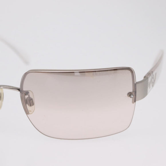 CHANEL Sunglasses metal Clear CC Auth 208452