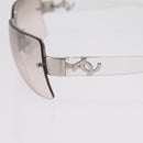 CHANEL Sunglasses metal Clear CC Auth 208452-8