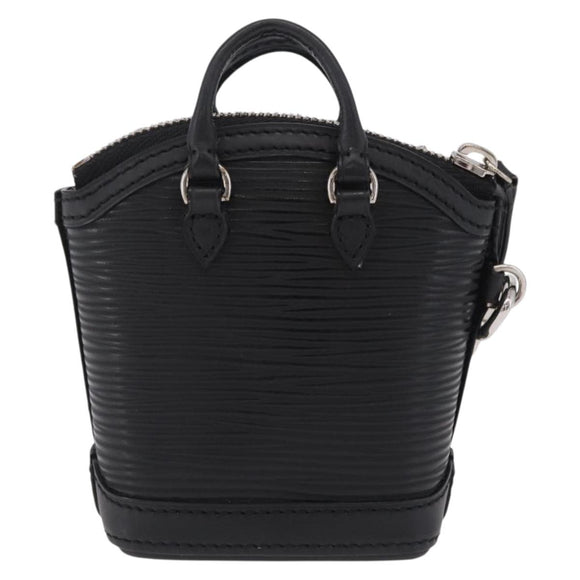 LOUIS VUITTON Epi Mini Lockit Charm Black LV Auth 208454M