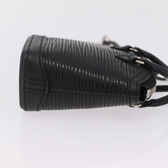 LOUIS VUITTON Epi Mini Lockit Charm Black LV Auth 208454M