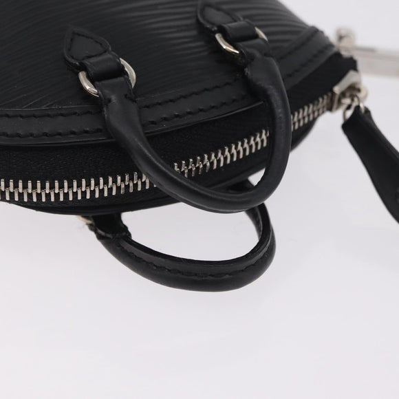 LOUIS VUITTON Epi Mini Lockit Charm Black LV Auth 208454M