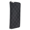 LOUIS VUITTON Damier Graphite Zippy Wallet Vertical N63095 LV Auth 208455-1