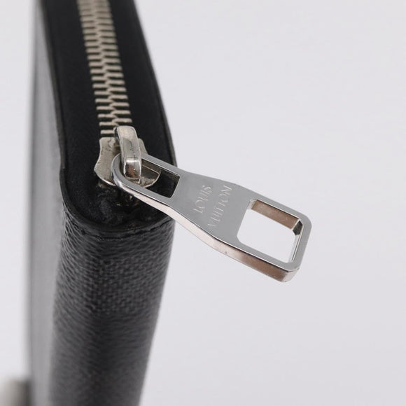 LOUIS VUITTON Damier Graphite Zippy Wallet Vertical N63095 LV Auth 208455