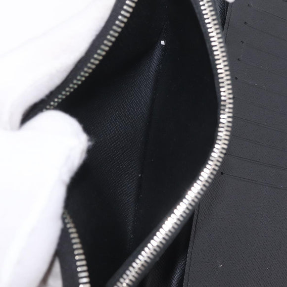 LOUIS VUITTON Damier Graphite Zippy Wallet Vertical N63095 LV Auth 208455