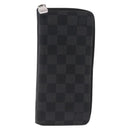 LOUIS VUITTON Damier Graphite Zippy Wallet Vertical N63095 LV Auth 208455-2