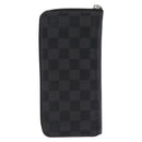 LOUIS VUITTON Damier Graphite Zippy Wallet Vertical N63095 LV Auth 208455-3