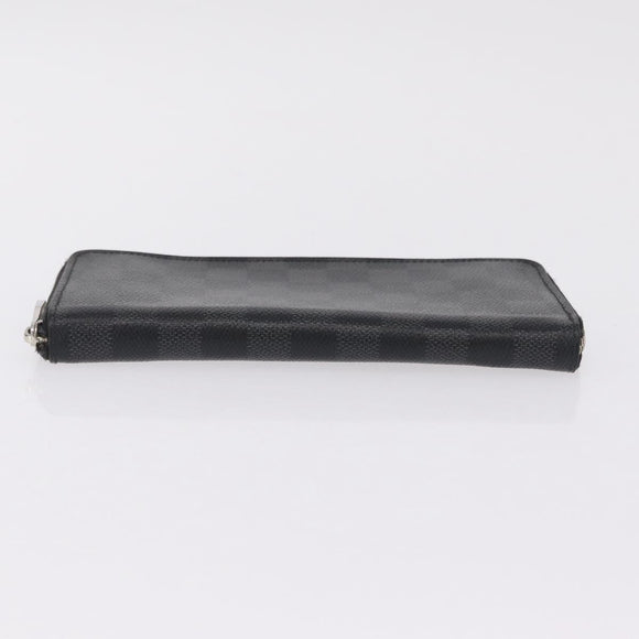 LOUIS VUITTON Damier Graphite Zippy Wallet Vertical N63095 LV Auth 208455
