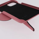 LOEWE Cell Phone Case Leather iPhone 13 Pro MAX Pink Auth 208460M-10
