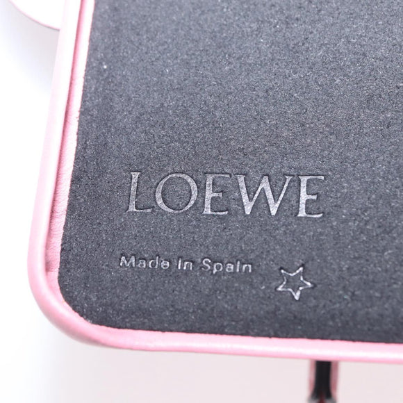 LOEWE Cell Phone Case Leather iPhone 13 Pro MAX Pink Auth 208460M