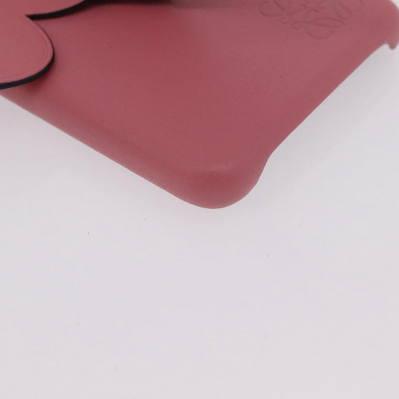LOEWE Cell Phone Case Leather iPhone 13 Pro MAX Pink Auth 208460M