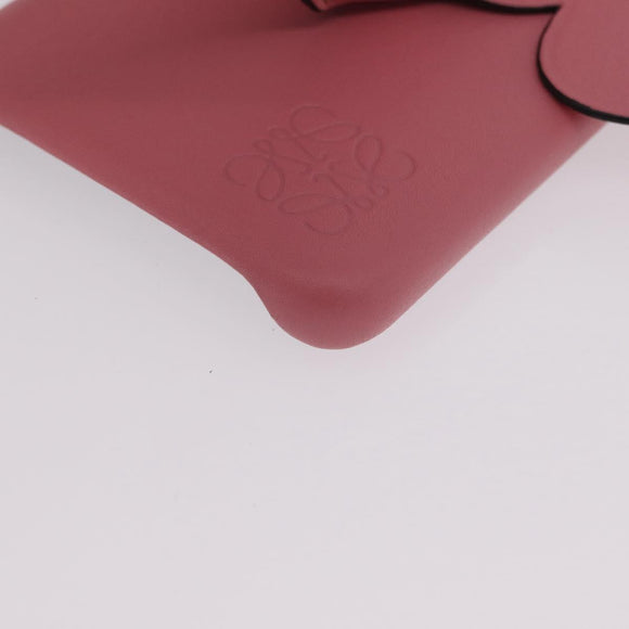 LOEWE Cell Phone Case Leather iPhone 13 Pro MAX Pink Auth 208460M