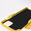 LOEWE Cell Phone Case Leather iPhone 13 Pro MAX Yellow Auth 208461M-17