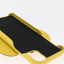LOEWE Cell Phone Case Leather iPhone 13 Pro MAX Yellow Auth 208461M-18