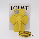 LOEWE Cell Phone Case Leather iPhone 13 Pro MAX Yellow Auth 208461M-22