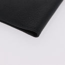 Miu Miu Passport Case Leather Black Gold Auth 208463M-11