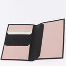 Miu Miu Passport Case Leather Black Gold Auth 208463M-13