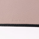 Miu Miu Passport Case Leather Black Gold Auth 208463M-14