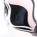 Miu Miu Passport Case Leather Black Gold Auth 208463M-17