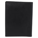 Miu Miu Passport Case Leather Black Gold Auth 208463M-3