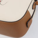 Coach Shoulder Bag Leather White Auth 208471A-10