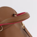 Coach Backpack Leather Beige Gold Auth 208472A-7