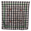 HERMES Scarf Silk Gray Auth 208474-1