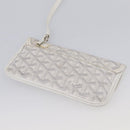 Goyard Herringbone Saint Louis PM Tote Bag PVC White Silver Auth 208478-19